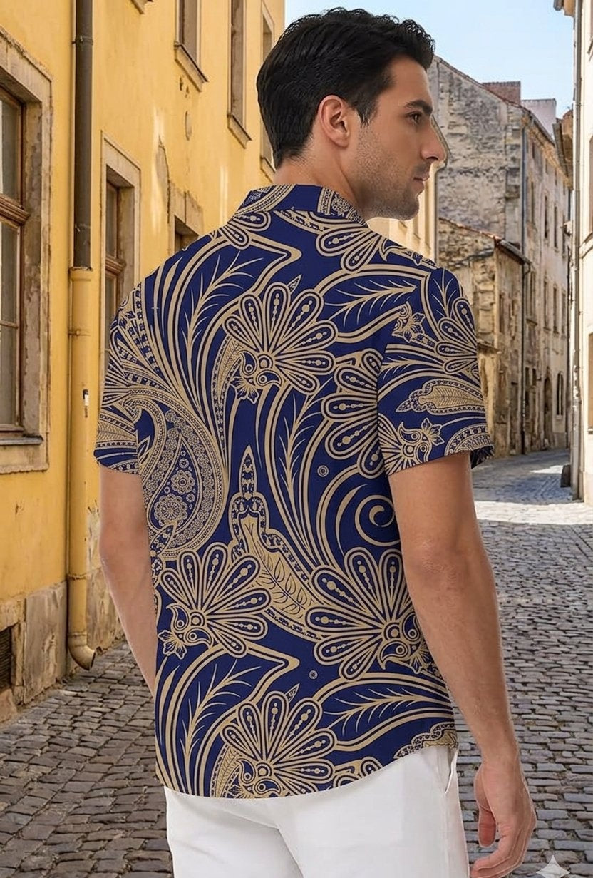 Gold Paisley Print  The Maharaj